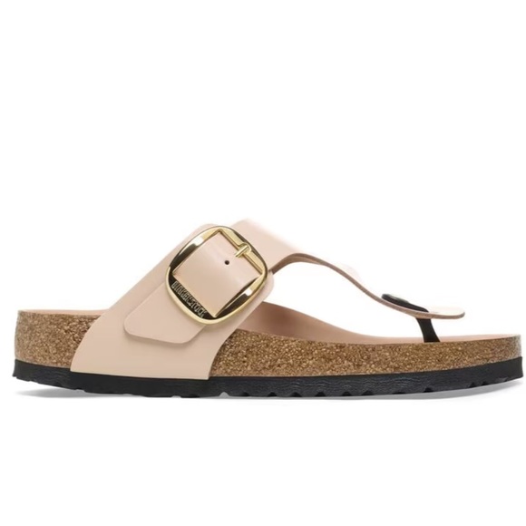 Birkenstock Gizeh Big Buckle Natural Leather Sandals - Cream - Picture 4 of 8